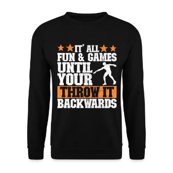 Lanceur de disque Lancer de disque - Sweat-shirt Unisexe - noir - Devant - Alina (178cm) & Michal (187cm)