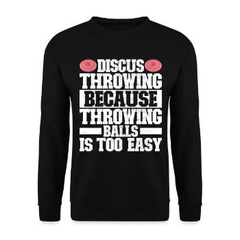 Lanceur de disque Lancer de disque - Sweat-shirt Unisexe - noir - Devant - Alina (178cm) & Michal (187cm)
