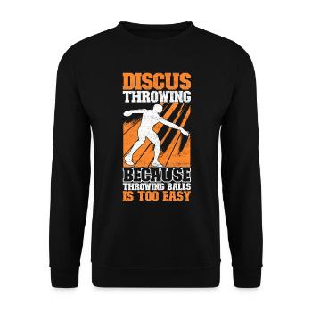 Discus thrower Discus throw - Unisex Sweatshirt - black - Front - Alina (178cm) & Michal (187cm)