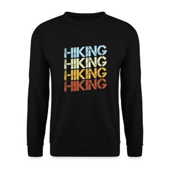 Hiking Retro - Unisex Sweatshirt - black - Front - Alina (178cm) & Michal (187cm)