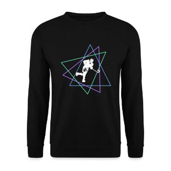 Eishockey - Unisex Sweatshirt - black - Front - Alina (178cm) & Michal (187cm)