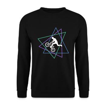 BMX - Unisex Sweatshirt - black - Front - Alina (178cm) & Michal (187cm)