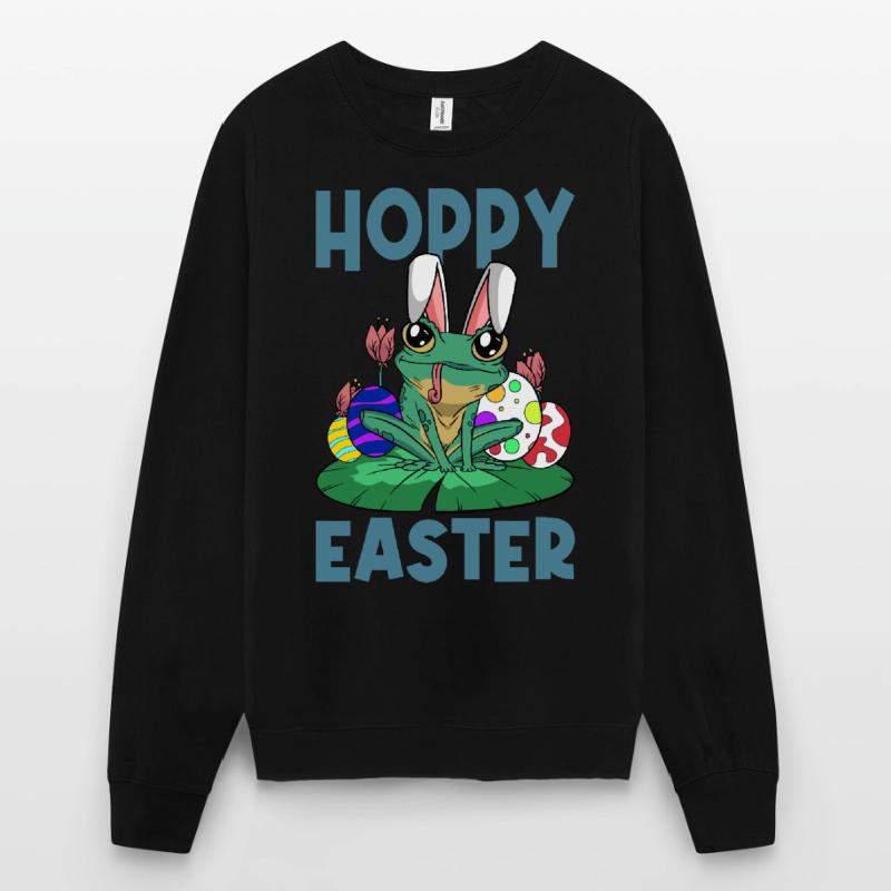 Hoppy Easter Sweet Easter Frog Easter Bunny Easter Egg Unisex Sweatshirt
