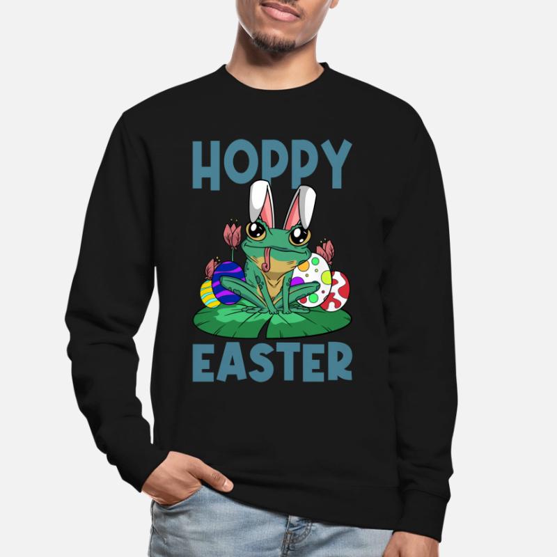 Hoppy Easter Sweet Easter Frog Easter Bunny Easter Egg Unisex Sweatshirt