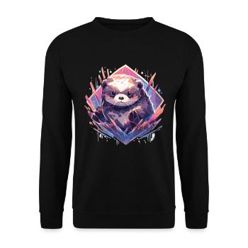 Otter Sea Otter Otter Otter Breeding Animals - Unisex Sweatshirt - black - Front - Alina (178cm) & Michal (187cm)