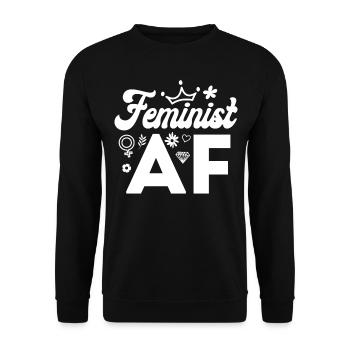 Féministe Féministe Af - Sweat-shirt Unisexe - noir - Devant - Alina (178cm) & Michal (187cm)