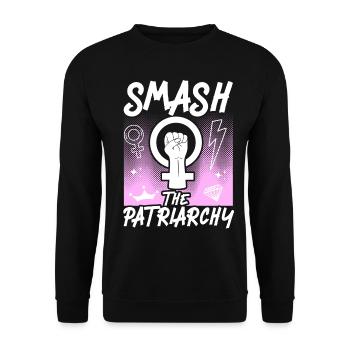 Le patriarcat féministe - Sweat-shirt Unisexe - noir - Devant - Alina (178cm) & Michal (187cm)