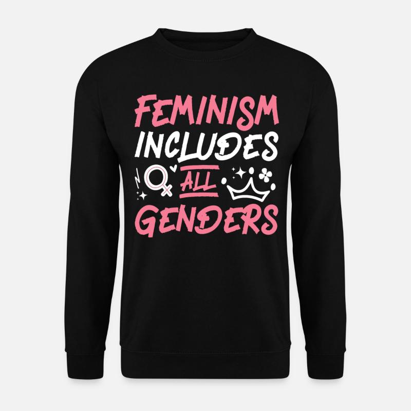 Feminist Feminism Includes All - Unisex Pullover - Schwarz