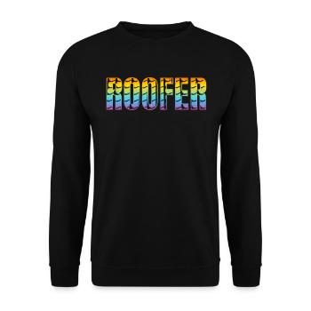 Roof Worker Roofing Worker - Roofer - Unisex Pullover - Schwarz - Vorne - Alina (178cm) & Michal (187cm)