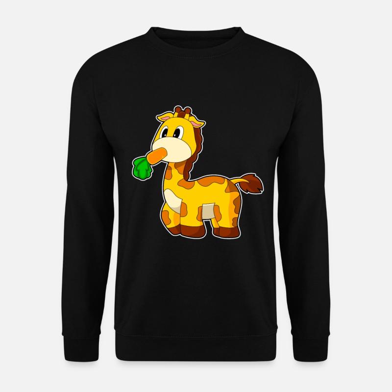 Giraffe Carrot Vegetables - Unisex Sweatshirt - black