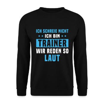 Männertrainer Geschenkidee Trainer Geschenk - Sweat-shirt Unisexe - noir - Devant - Alina (178cm) & Michal (187cm)