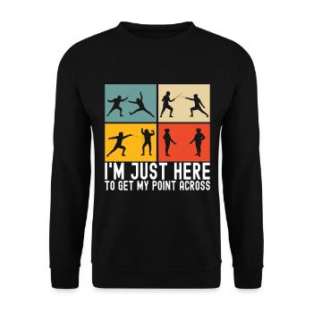 Fechten Fechtsport - Unisex Pullover - Schwarz - Vorne - Alina (178cm) & Michal (187cm)