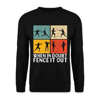 Fechten Fechtsport - Unisex Pullover - Schwarz - Vorne - Alina (178cm) & Michal (187cm)