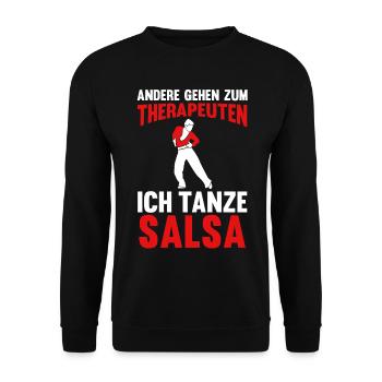 Salsa Tanz Tänzer - Unisex Pullover - Schwarz - Vorne - Alina (178cm) & Michal (187cm)