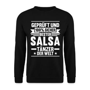 Salsa Tanz Tänzer - Unisex Pullover - Schwarz - Vorne - Alina (178cm) & Michal (187cm)