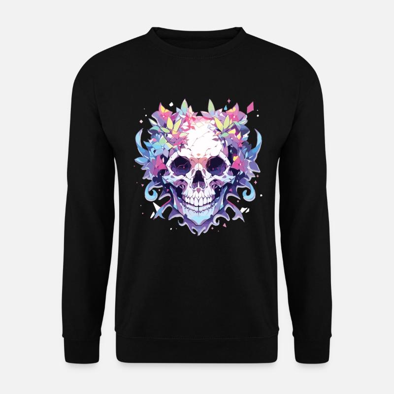 Totenkopf Skull Totenschädel Skelett Knochen - Unisex Pullover - Schwarz