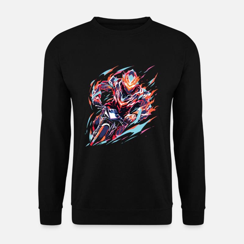 Motorrad Motorradfahrer Moped Supermoto - Unisex Pullover - Schwarz