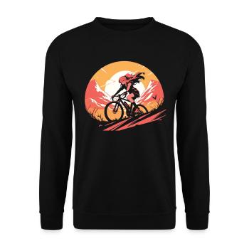 Gravel Bike Gravel Bikes Gravel Girls - Unisex Sweatshirt - black - Front - Alina (178cm) & Michal (187cm)