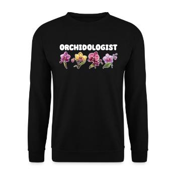 Orchid Whisperer Planzen Freund Orchideen - Unisex Pullover - Schwarz - Vorne - Alina (178cm) & Michal (187cm)