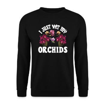 Orchid Whisperer Planzen Freund Orchideen - Unisex Pullover - Schwarz - Vorne - Alina (178cm) & Michal (187cm)
