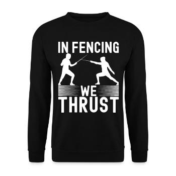 Fechten Fechtsport - Unisex Pullover - Schwarz - Vorne - Alina (178cm) & Michal (187cm)