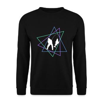 Angling - Unisex Sweatshirt - black - Front - Alina (178cm) & Michal (187cm)