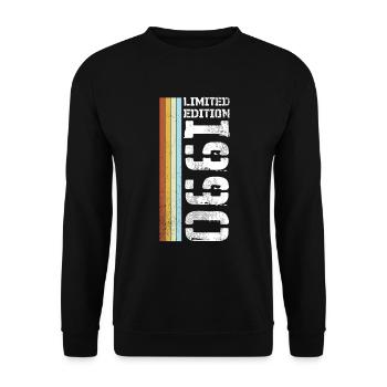 Limited Edition Retro 1990 - Unisex Pullover - Schwarz - Vorne - Alina (178cm) & Michal (187cm)