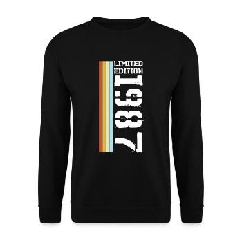 Limited Edition Retro 1987 - Unisex Pullover - Schwarz - Vorne - Alina (178cm) & Michal (187cm)
