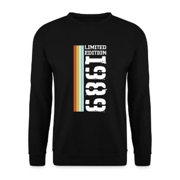 Limited Edition Retro 1989 - Unisex Sweatshirt - black - Front - Alina (178cm) & Michal (187cm)