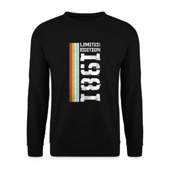 Edition Limitée Rétro 1981 - Sweat-shirt Unisexe - noir - Devant - Alina (178cm) & Michal (187cm)