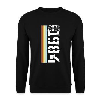 Limited Edition Retro 1984 - Unisex Pullover - Schwarz - Vorne - Alina (178cm) & Michal (187cm)