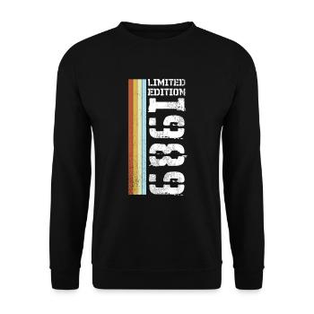 Limited Edition Retro 1989 - Unisex Sweatshirt - black - Front - Alina (178cm) & Michal (187cm)
