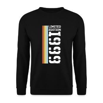 Limited Edition Retro 1999 - Unisex Sweatshirt - black - Front - Alina (178cm) & Michal (187cm)
