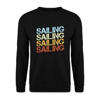 Rétro de la voile - Sweat-shirt Unisexe - noir - Devant - Alina (178cm) & Michal (187cm)