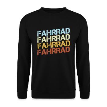 Fahrrad Retro - Unisex Pullover - Schwarz - Vorne - Alina (178cm) & Michal (187cm)