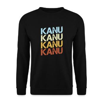 Kanu Retro - Unisex Pullover - Schwarz - Vorne - Alina (178cm) & Michal (187cm)