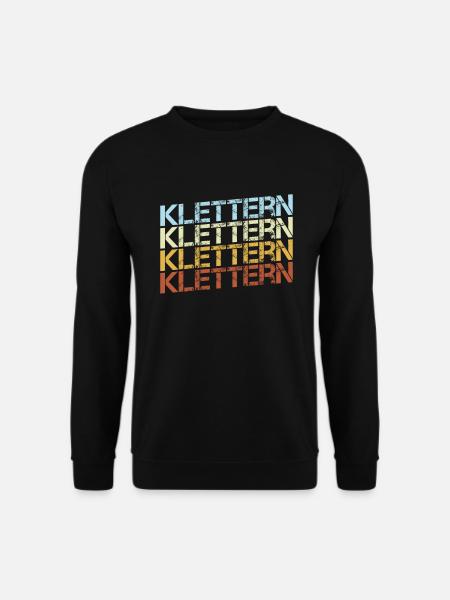 Klettern Retro - Unisex Pullover - Schwarz