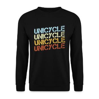 Rétro monocycle - Sweat-shirt Unisexe - noir - Devant - Alina (178cm) & Michal (187cm)