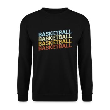 Basketball Retro - Unisex Pullover - Schwarz - Vorne - Alina (178cm) & Michal (187cm)