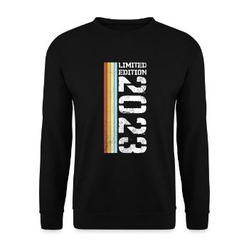 Limited Edition Retro 2023 - Unisex Pullover - Schwarz - Vorne - Alina (178cm) & Michal (187cm)