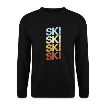 Ski Rétro - Sweat-shirt Unisexe - noir - Devant - Alina (178cm) & Michal (187cm)
