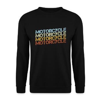 Moto Rétro - Sweat-shirt Unisexe - noir - Devant - Alina (178cm) & Michal (187cm)