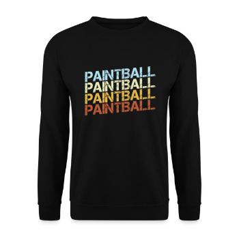 Paintball Rétro - Sweat-shirt Unisexe - noir - Devant - Alina (178cm) & Michal (187cm)