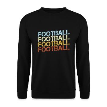 Football Retro - Unisex Sweatshirt - black - Front - Alina (178cm) & Michal (187cm)