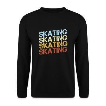 Skating Retro - Unisex Pullover - Schwarz - Vorne - Alina (178cm) & Michal (187cm)