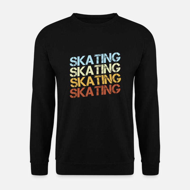Skating Retro - Unisex Pullover - Schwarz