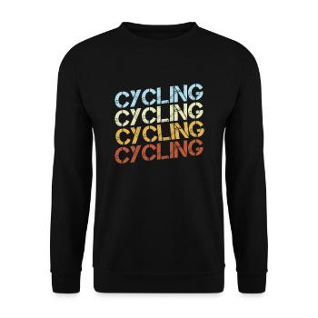 Vélo Rétro - Sweat-shirt Unisexe - noir - Devant - Alina (178cm) & Michal (187cm)