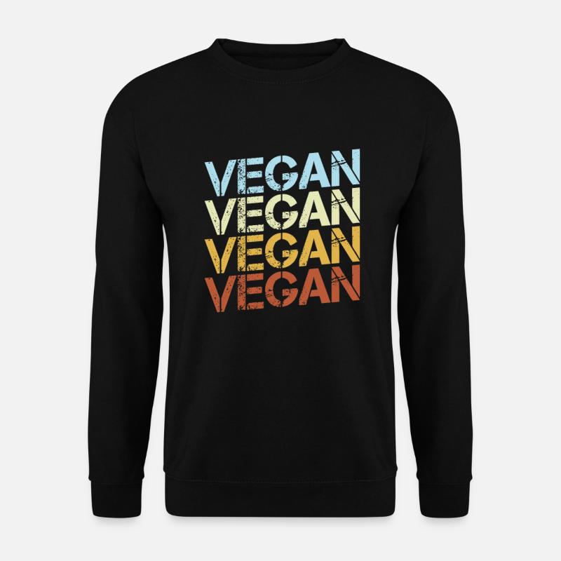 Rétro végétalien - Sweat-shirt Unisexe - noir