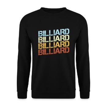 Billiard Retro - Unisex Pullover - Schwarz - Vorne - Alina (178cm) & Michal (187cm)