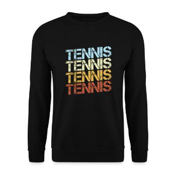 Tennis Rétro - Sweat-shirt Unisexe - noir - Devant - Alina (178cm) & Michal (187cm)